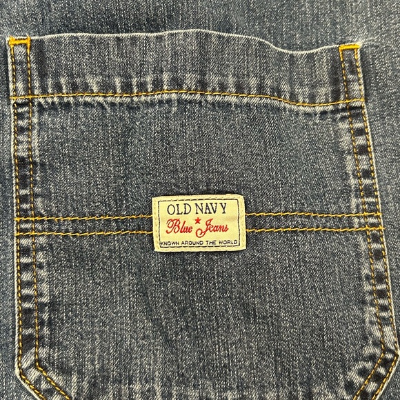 Old Navy Women’s Denim Blue Jean Bib Overalls L - Picture 11 of 12